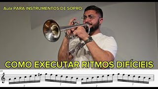 Desafio de ritmo – Exercícios com evolução de figuras rítmicas  Daniel Leal Trompete [upl. by Yuji]