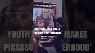 Youth Activist Makes Picasso’s ‘Motherhood’ A Canvas for Gaza Protest [upl. by Sunev269]