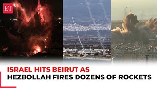 Israel strikes southern Beirut after Hezbollah launches multiple rockets at Tel Aviv [upl. by Ralston953]