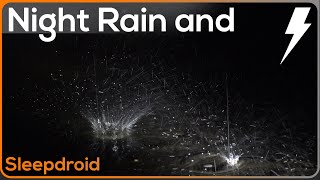 ► Heavy Night Rainfall and Thunderstorm Sounds for SleepingClose Raindrops 10 hours Hard lluvia [upl. by Kipper292]