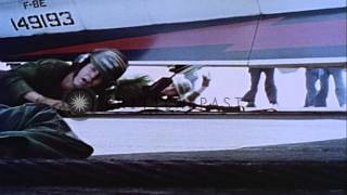 Launch of US Navy jet fighters using aircraft catapults from deck of USS FranklinHD Stock Footage [upl. by Almena]