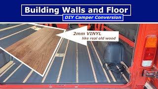 Van Conversion Building DIY Wall and Floor  Subframe Insulation Vinyl Floor Mercedes T1 Camper [upl. by Harms]