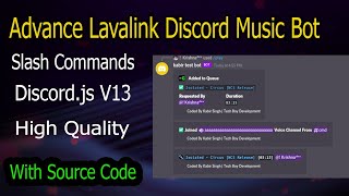 How to Make Lavalink Discord Music Bot With Source Code  Spotify  247 Music Bot in VC [upl. by Fujio]