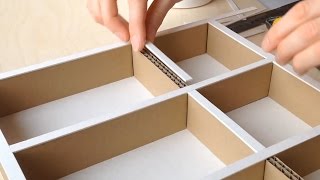 DIY Cardboard Drawer Organizer  An Easy Tutorial For Clever Storage Solutions [upl. by Theran309]