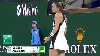 GAUFF DECIBEL DRAMA SAKKARI COMPLAINS INDIAN WELLS MARCH 15 2024 [upl. by Gombosi]