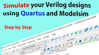 Simulating Verilog Designs in Quartus and Modelsim using Testbenches  Essential design flow [upl. by Ahsaetan]