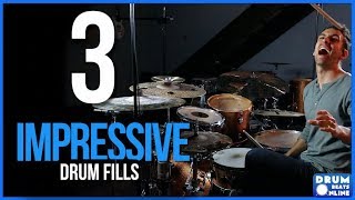 3 Drum Fills To IMPRESS Your Friends  Drum Lesson  Drum Beats Online [upl. by Eastlake]