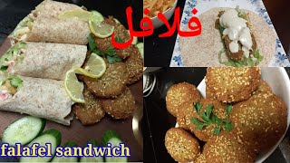 Cara bikin sandwich falafelفلافل makanan arab yang khas banget mudah bikinnya dan enak bnget [upl. by Gnilyarg]