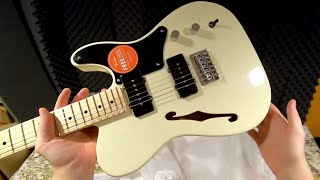 Squier Paranormal Thinline Cabronita Telecaster  Cyclone  54 Jazz Bass  Unboxing Review  Demo [upl. by Artimas]