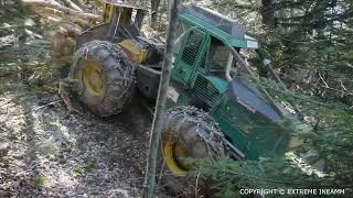 Débardage en haute montagne SKIDDER TIMBERJACK 240 B EXTREME MACHINE [upl. by Brabazon]