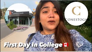 First Day In College🇨🇦  Sept intake 2023 Conestoga Kitchener Doon Campus  conestoga [upl. by Harim]