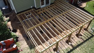 Building an Awesome Covered Deck  Part 1 Footings amp Framing [upl. by Trevlac]