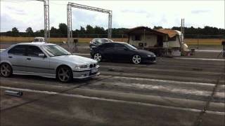 BMW e36 323i vs Mazda Lantis 25l V6 KLZE [upl. by Pillihpnhoj]