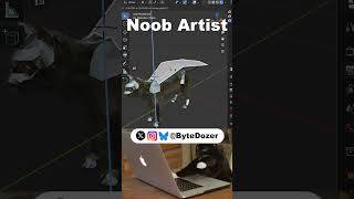 Noob vs Pro artistCape clothsimulation blendertutorial blender blendercommunity blender3d b3d [upl. by Rainwater]