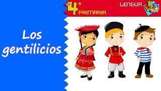 Gentilicios Lengua 4º Primaria [upl. by Watters]