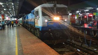 Announcement amp Arrival of 16590 Rani Chennamma express at Hubballi junction  BMTC livery KJM WDP4D [upl. by Syramad817]