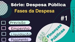 Fases da Despesa Pública Série Despesa Pública [upl. by Samara800]