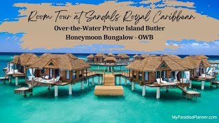 OvertheWater Private Island Butler Honeymoon Bungalow  OWB at Sandals Royal Caribbean [upl. by Akenet]