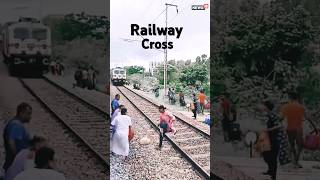 Railway track crossing viralshorts videos [upl. by Santiago]