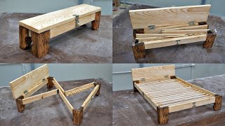 Woodworking a Folding Bed [upl. by Anaiuq759]