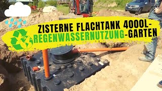 Zisterne Flachtank 4000l  Regenwassernutzung Garten  Projekt Town und Country Haus 💦♻🌿😍 [upl. by Patsy]