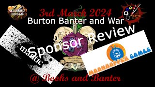 Burton Banter and War Third Sponsor Review [upl. by Amikay]