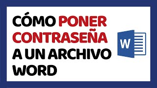 Cómo Poner Contraseña a un Archivo de Word 2007 2010 y 2013 [upl. by Charlet]