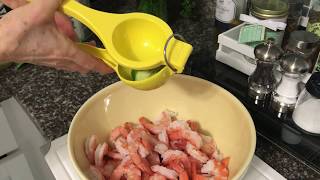 CAMARONES CON PASTA RECETA DE COCINA como hacer mariscos paso a paso [upl. by Atinehc]