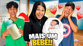 CHEGOU MAIS UM BEBÊ os meninos fizeram bagunça com o bebê [upl. by Axe976]