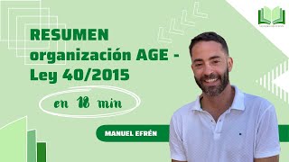 Resumen organización AGE Ley 40 [upl. by Olathe185]