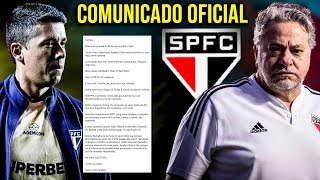 FIM DA LINHA PARA CARPINI NO SÃO PAULO COMUNICADO OFICIAL NO SPFC [upl. by Marquez]