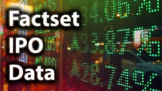 How to dowload IPO Data in Factset [upl. by Nwahsat]