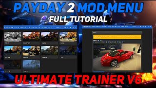 Payday2 Mod Menu Latest  Cheat Menu Ultimate Trainer 6 Full Tutorial Easy Working 100 [upl. by Uyerta]