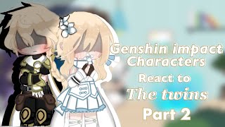 Genshin impact characters react to the twins l part2 l angst l f mc [upl. by Reddy]