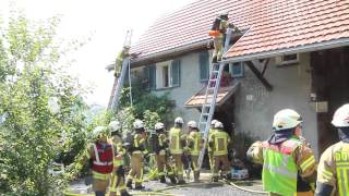 Dachstuhlbrand in der Lustenauer Straße in Dornbirn [upl. by Shayne]