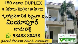 DUPLEX VILLA SALE IN MIYAPUR JNTU [upl. by Sulokcin]