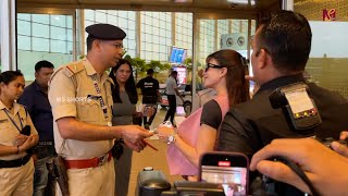 Jacqueline Fernandez Spotted at Airport Departure  MS Shorts [upl. by Alenson]