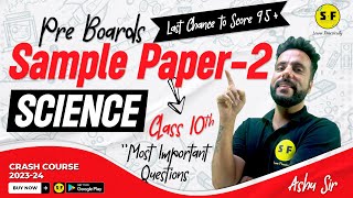 Sample Paper 2 Pre Boards 202324 Class 10th Science  NCERT Live Board Exam with Ashu Sir [upl. by Bailey]