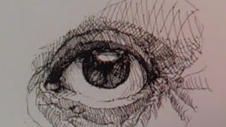 Pen and Ink Drawing Tutorials  How to draw a realistic eye Part I [upl. by Seravaj]