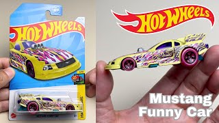 2024 112 Mustang Funny Car Yellow  Hot Wheels Mainline [upl. by Atnoled661]