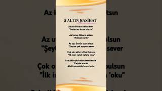 5 Altın Nasihat güzelsözler [upl. by Schulman]