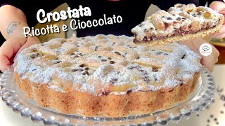 CROSTATA DI RICOTTA e CIOCCOLATO con NUTELLA facile e veloce [upl. by Oileduab]