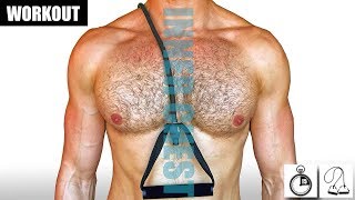 QUICK RESISTANCE BAND INNER CHEST WORKOUT [upl. by Auqenaj]