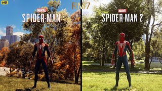 MARVELs SpiderMan PS4 vs MARVELs SpiderMan 2 PS5  Direct Graphics Comparison [upl. by Ajiram]