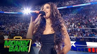 Samantha Irvin performs the US National Anthem Money in the Bank 2024 highlights [upl. by Ellicott680]