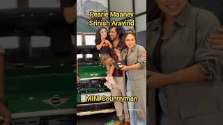 Pearly Maaney Srinish Aravind Mini countryman 💚 pearlymaney srinisharavind mini minicountryman [upl. by Ahseirej622]