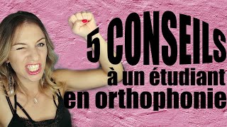 5 CONSEILS pour une ETUDIANTE EN ORTHOPHONIE [upl. by Suivat]