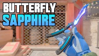 ★ CS2 Butterfly Knife Sapphire Doppler FACTORY NEW  CS2 Knife Gameplay [upl. by Attenor]