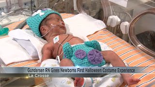 Gundersen RN Gives Newborns First Halloween Costume Experience [upl. by Eraste642]