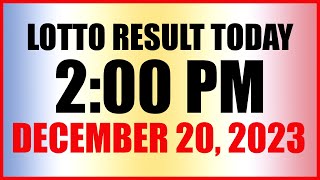 Lotto Result Today 2pm December 20 2023 Swertres Ez2 Pcso [upl. by Sulihpoeht223]